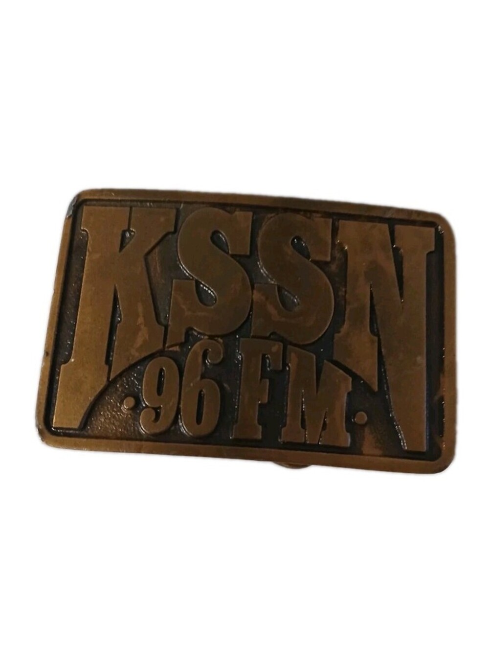 Vintage Indiana Metal Craft Belt Buckle Arkansas Country Radio Station KSSN 96FM